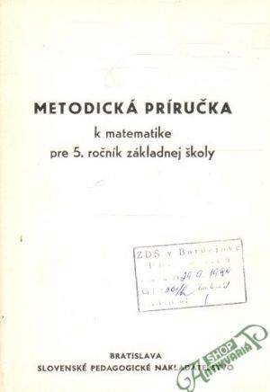 Obal knihy Metodická príručka k matematike pre 5. ročník základnej školy