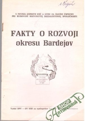 Obal knihy Fakty o rozvoji okresu Bardejov