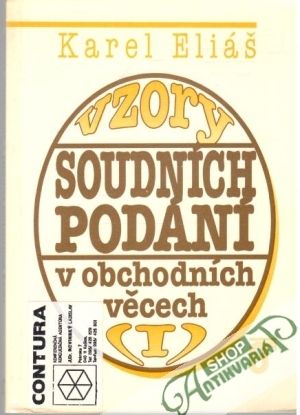 Obal knihy Vzory soudních podání v ochodních věcech 1.