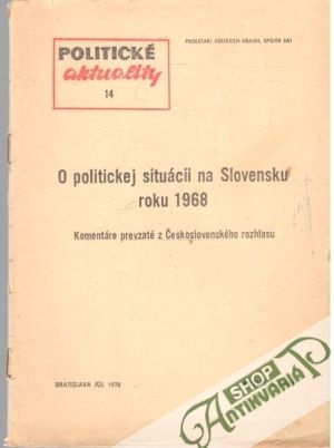 Obal knihy O poltickej situácii na Slovensku roku 1968