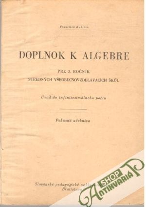 Doplnok k algebre - Kubíček FRantišek