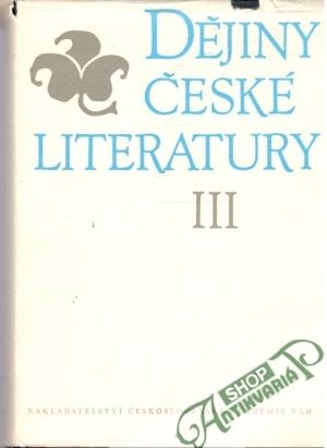 Obal knihy Dějiny české literatury III.