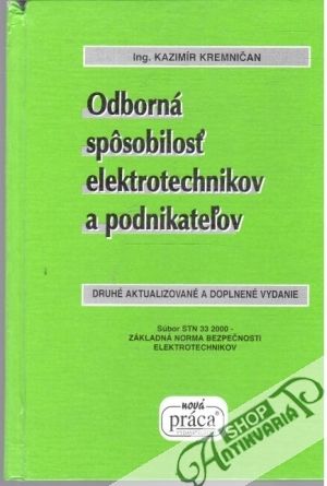 Obal knihy Odborná spôsobilosť elektrotechnikov a podnikateľov