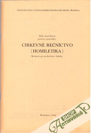 Obal knihy Cirkevné rečníctvo - homiletika