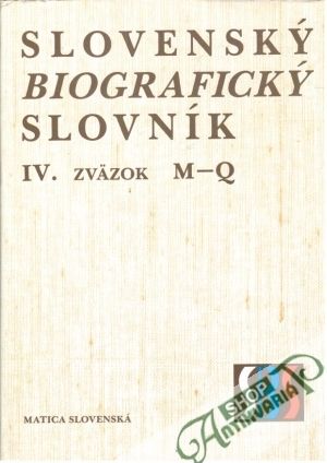 Obal knihy Slovenský biografický slovník IV.