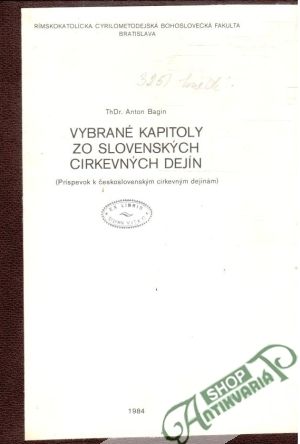 Obal knihy Vybrané kapitoly zo slovenských cirkevných dejín