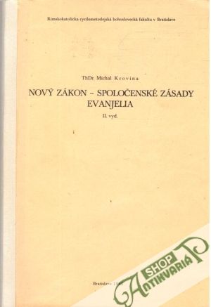 Obal knihy Nový zákon - spoločenské zásady evanjelia II.