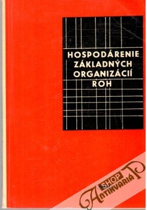 Obal knihy Hospodárenie základných organizácií roh