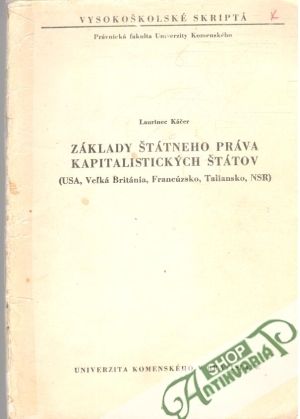 Obal knihy Základy štátneho práva kapitalistických štátov