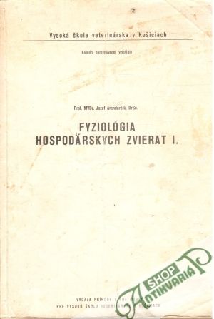 Obal knihy Fyziológia hospodárskych zvierat I.
