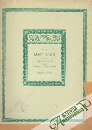 Obal knihy C. Saint-Saens op. 28
