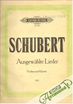 Obal knihy Schubert - Ausgewählte Lieder