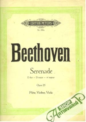 Obal knihy Beethoven - Serenade D dur. Op. 25
