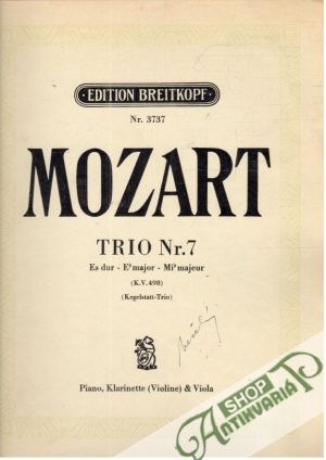 Obal knihy Mozart - Trio Nr. 7 Es dur
