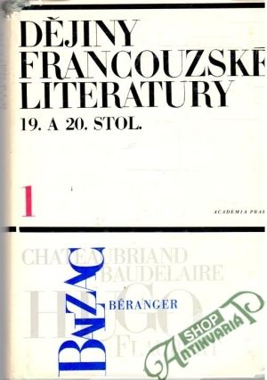 Obal knihy Dějiny francouzské literatury 19. a 20. stol.