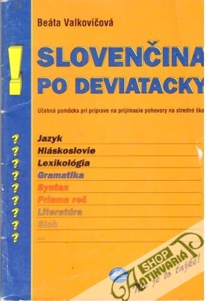 Obal knihy Slovenčina po deviatacky