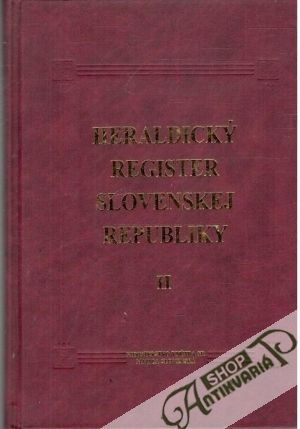 Obal knihy Heraldický register slovenskej republiky II.