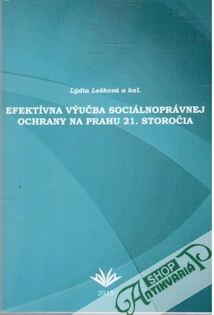 Obal knihy Efektívna výučba sociálnoprávnej ochrany na prahu 21. storočia