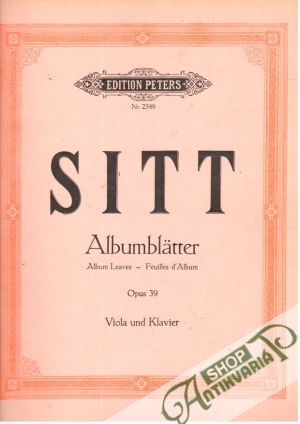 Obal knihy Sitt - Albumblätter op. 39