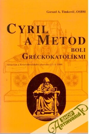 Obal knihy Cyril a Metod boli Gréckokatolíkmi