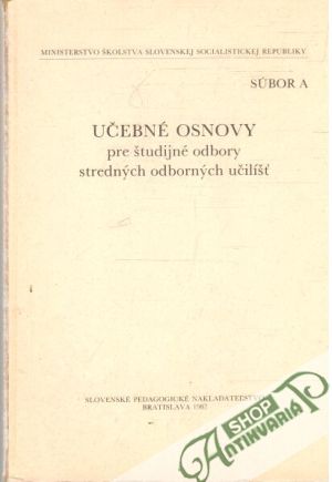 Obal knihy Učebné osnovy pre študijné odbory stredných odborných učilíšť