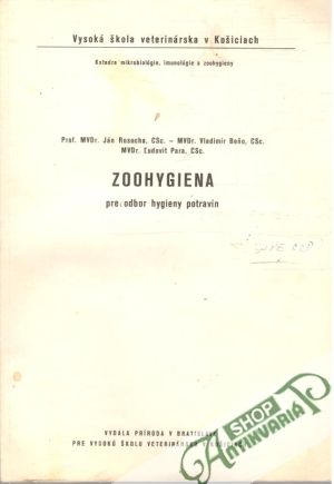 Obal knihy Zoohygiena pre odbor hygieny potravín