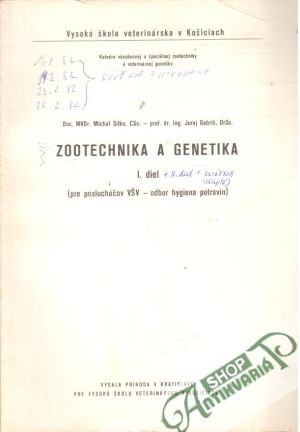 Obal knihy Zootechnika a genetika I.diel