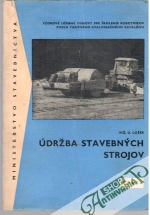 Obal knihy Údržba stavebných strojov