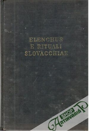 Obal knihy Elenchus e rituali slovacchiae