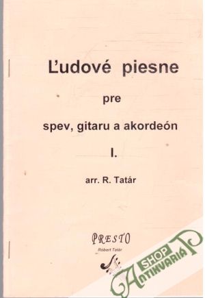 Obal knihy Ľudové piesne pre spev, gitaru a akordeón