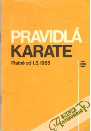Obal knihy Pravidlá karate