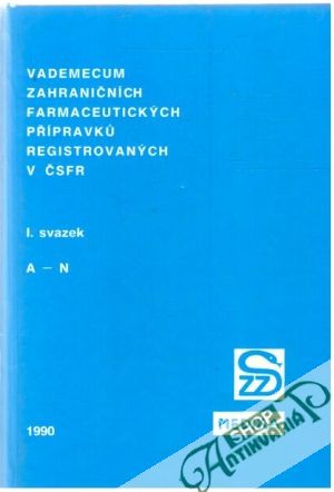 Obal knihy Vademecum zahraničních přípravku I-II.