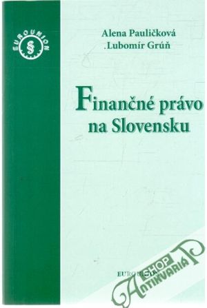 Obal knihy Finančné právo na Slovensku
