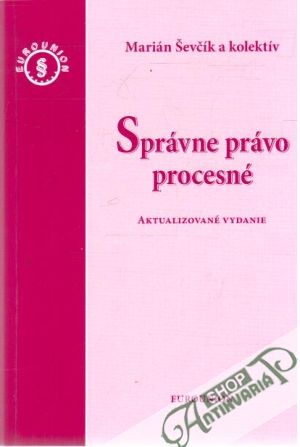 Obal knihy Správne právo procesné