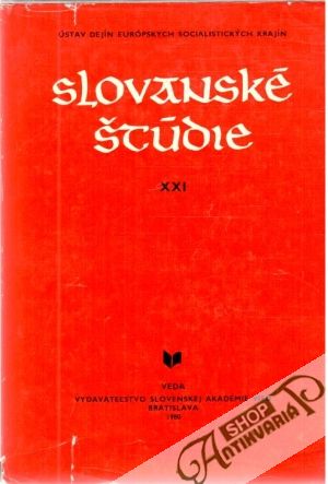 Obal knihy Slovanské štúdie XXI.