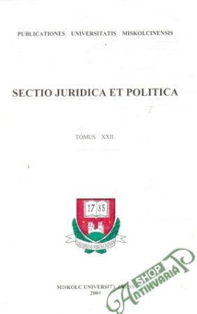 Obal knihy Sectio juridica et politica