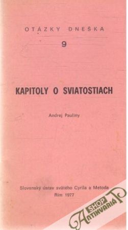 Obal knihy Kapitoly o sviatostiach