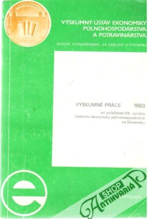 Obal knihy Výskumné práce 1983