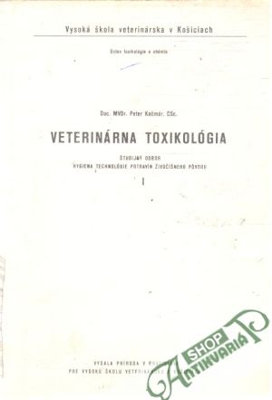 Obal knihy Veterinárna toxikológia