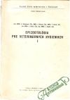 Gdovinová A., Bajová V., Lešník F., Kočiš J., Hanko J. - Epizootológia pre veterinárnych hygienikov I.