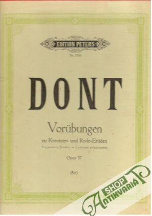 Obal knihy Dont - Vorübungen Op.37