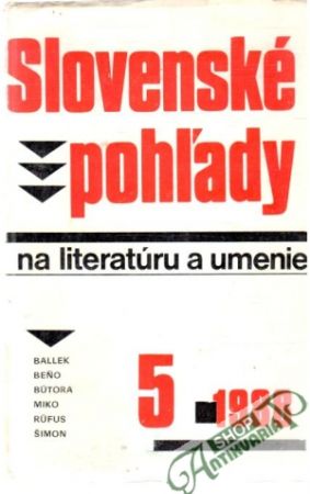 Obal knihy Slovenské pohľady na literatúru a umenie 5/1988
