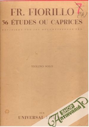 Obal knihy 36 études ou caprices violino solo