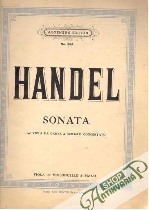 Obal knihy Sonata for Viola Da Gamba & Cembalo concertato