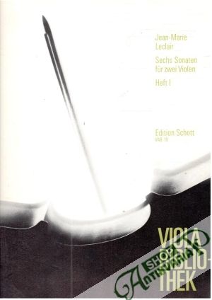 Obal knihy Sechs Sonaten für zwei Violen I.-II.
