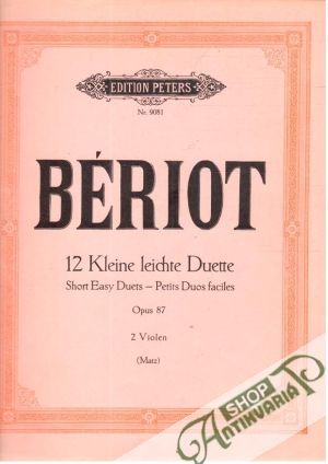 Obal knihy 12 Kleine leichte Duette - Short Easy Duets Opus 87 2 Violen