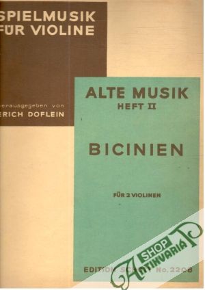 Obal knihy Spielmusik für Violine - alte Musik Heft II. Bicinien für 2 violinen