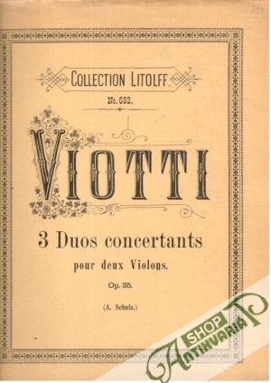 Obal knihy 3 duos concertants pour deux Violons Op.35