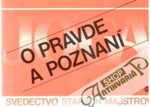 Obal knihy O pravde a poznaní