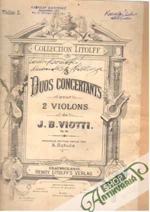 Obal knihy 3 Duos concertants pour 2 violons Op.29 I-II.
